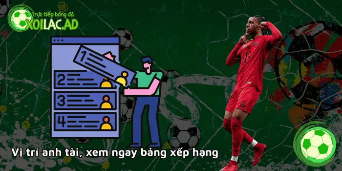 Xem bảng xếp hạng, theo dõi đội bóng yêu thích