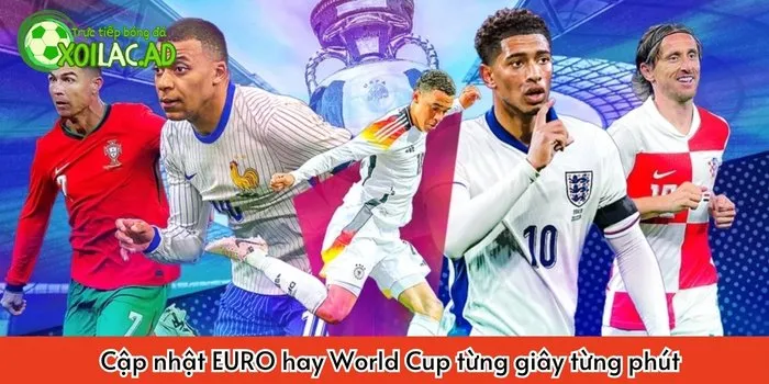 Cập nhật EURO hay World Cup từng giây từng phút